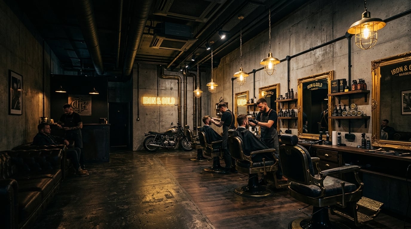 Luxe barbershop interieur De Generaal in Eindhoven